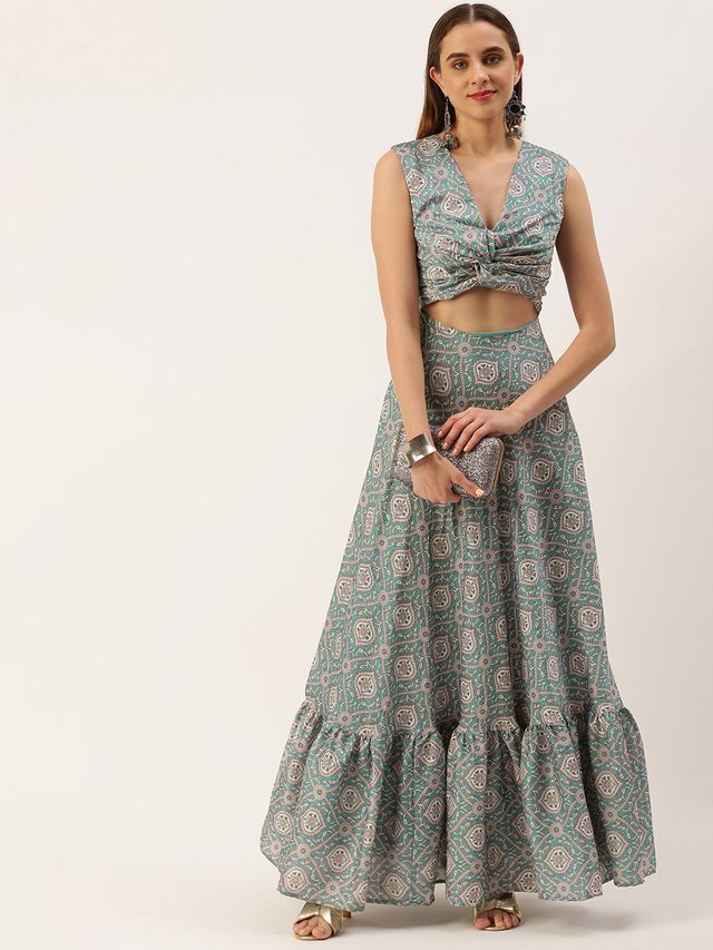 Bollywood Vogue Ready To Wear Multicolored Modal  Digital printed Dress