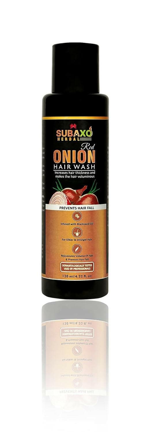 SUBAXO Red Onion Herbal Hair Wash (200ml) and Activated Charcoal Anti-Pollution Face Wash (200ml) Combo - HalfPe