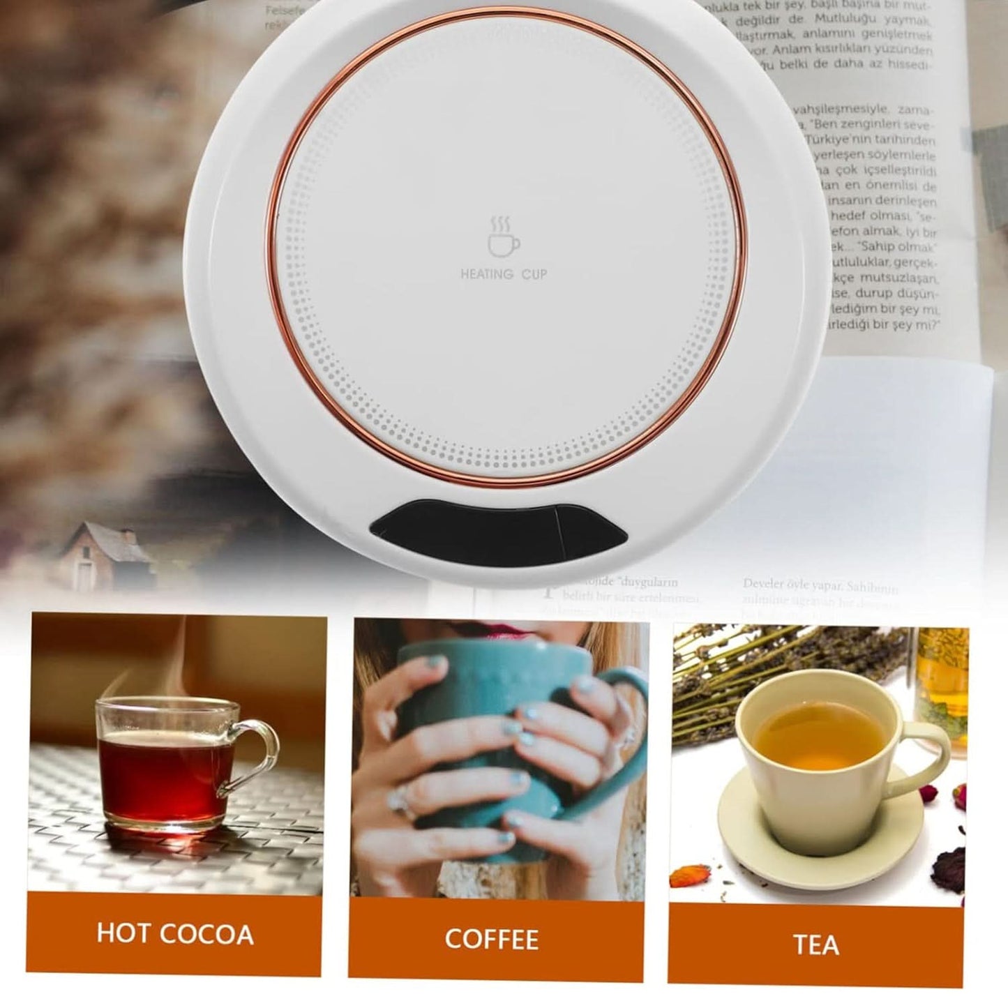 Usb Warm Coaster Heated Coffee Mug Portable Office Desk Portable Cup Heater Coffee Mug Warmer Electric Cup Warmer (1 Pc)