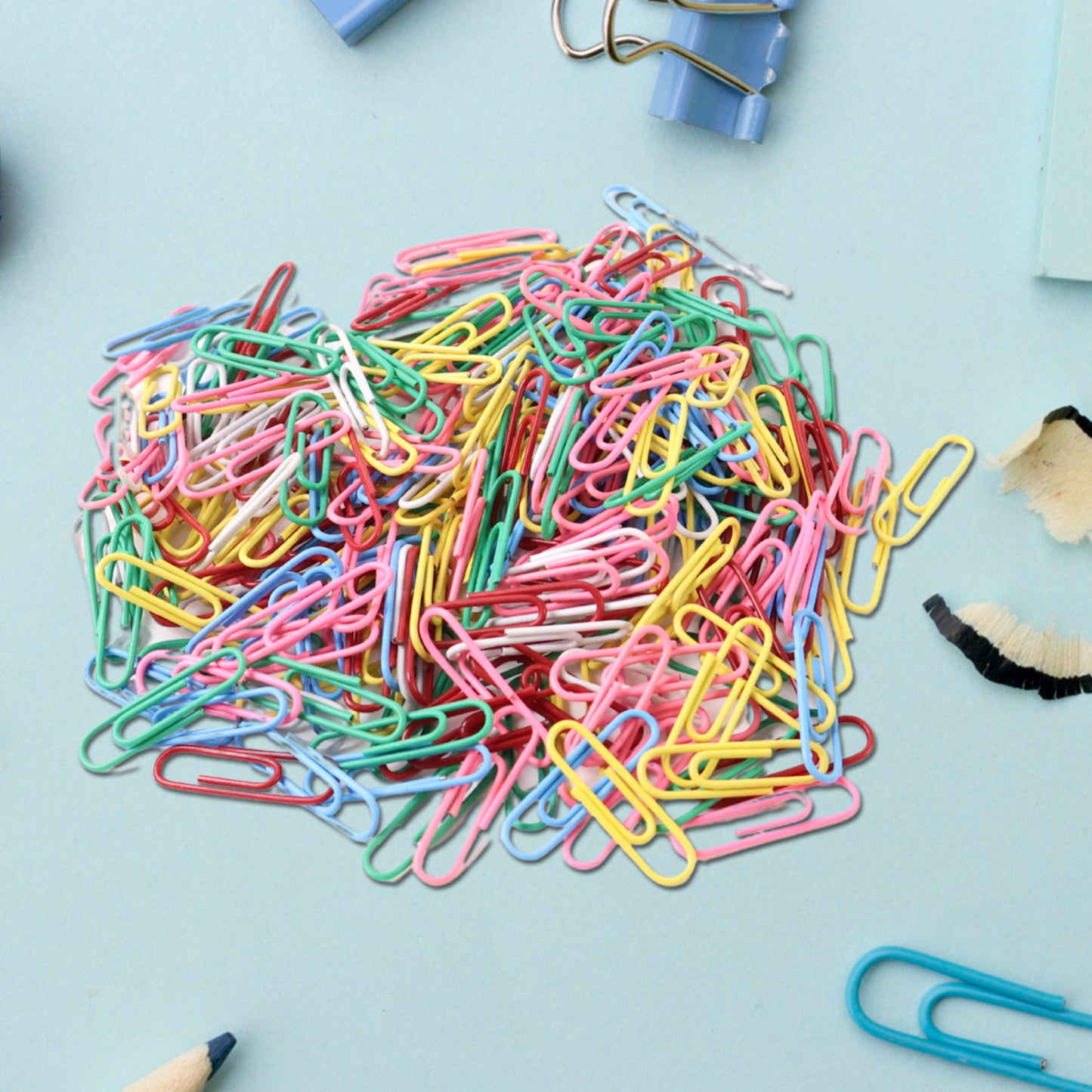 Multicolor-coated Paper Clips Approx (250pc Set)