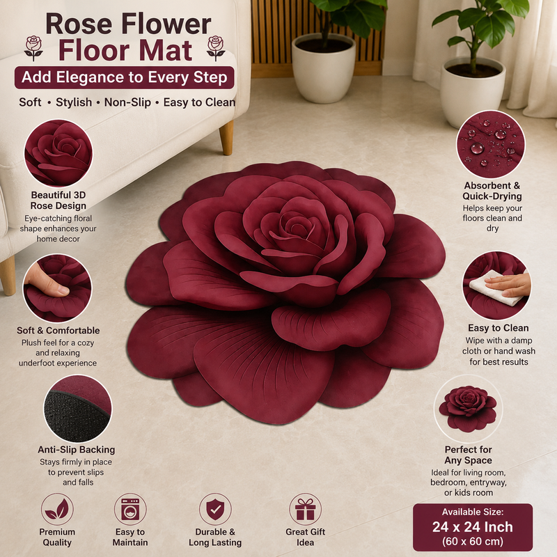 25X25 Inches Modern Decorative Door Mat | Water Absorbent Floor Mat for Living Room.