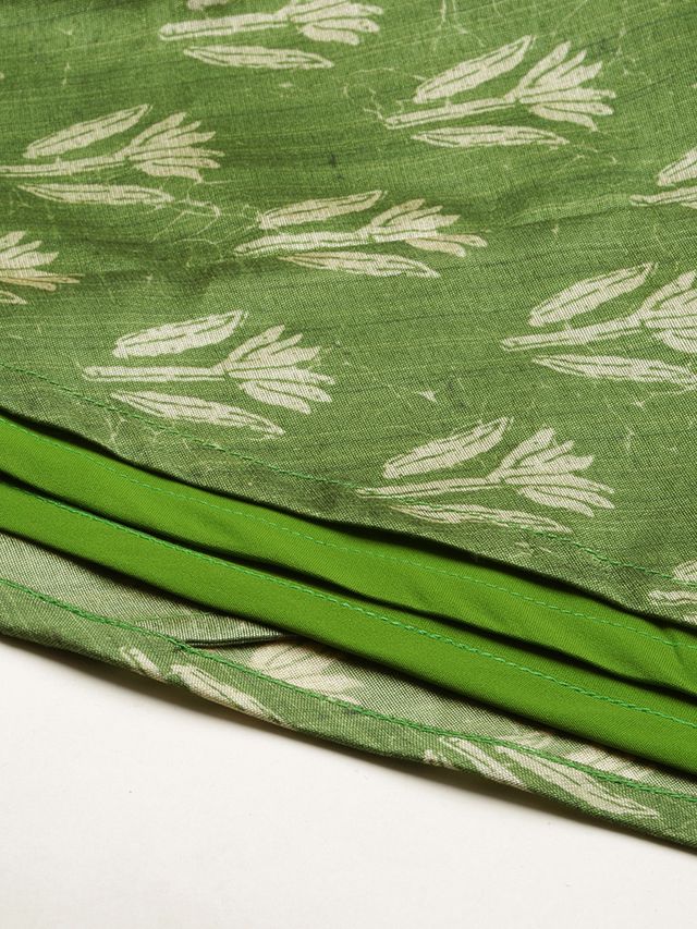 Bollywood Vogue Ready To Wear Green Digital Printed Maxi Dress