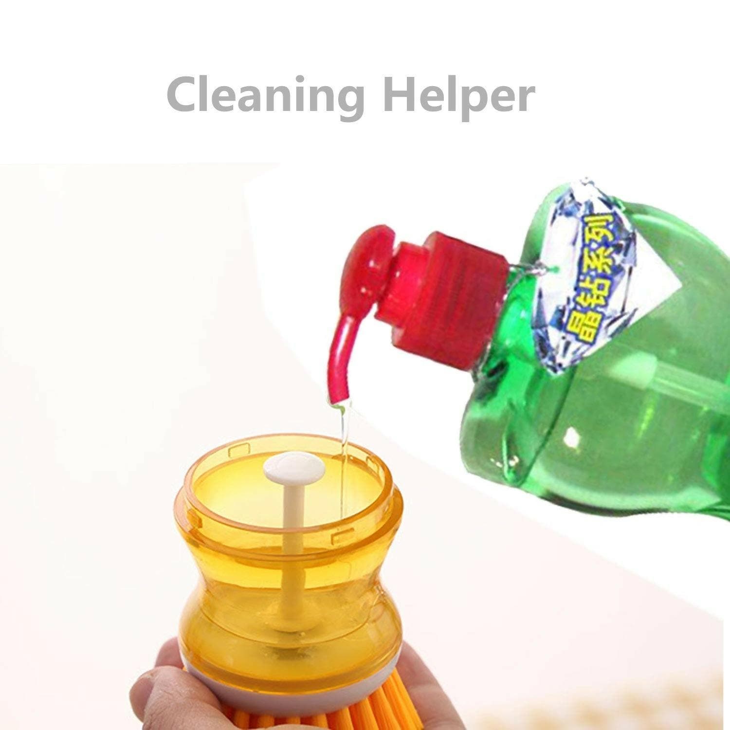 2in1 Soap Dispensing Palm Scrubbing Brush - HalfPe