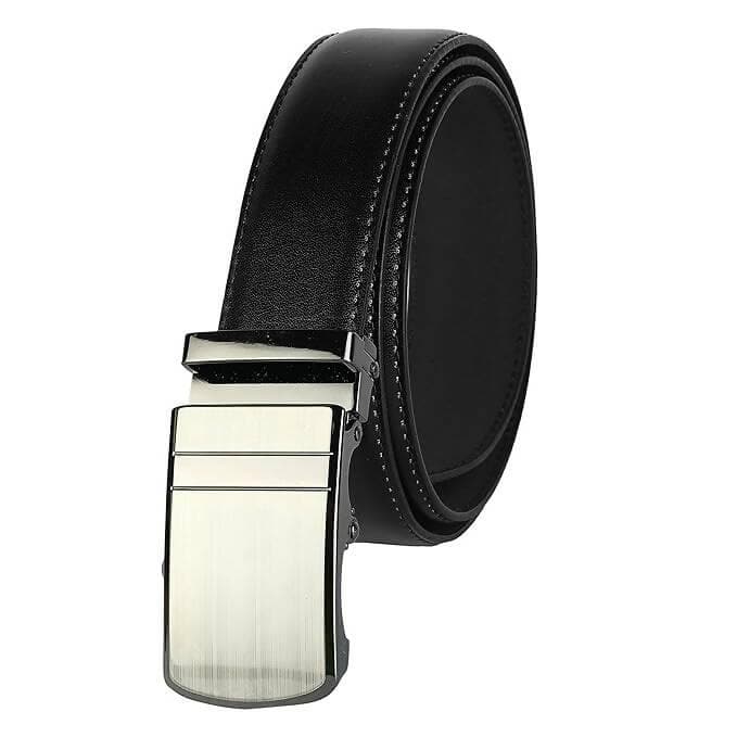 ZEVORA Leather Belt for Men (Black) - HalfPe