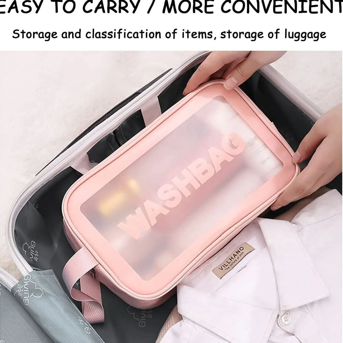 Set of 3 Cosmetic Pouches – Travel Makeup & Toiletry Bags HP DD