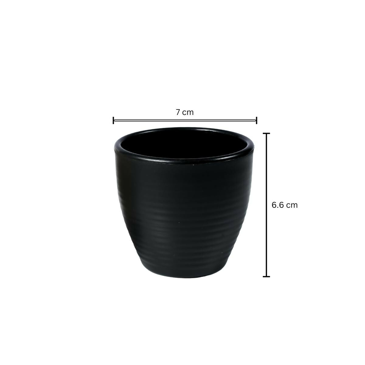 Unbreakable Kulhad Tea Cup Set of 6, 150 ml, Black, Serve Tea and Coffee in desi kulhar Cup