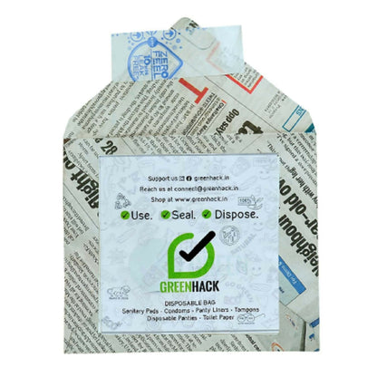 Greenhack newspaper bag for sanitary and garbage disposal  (pack of 100)