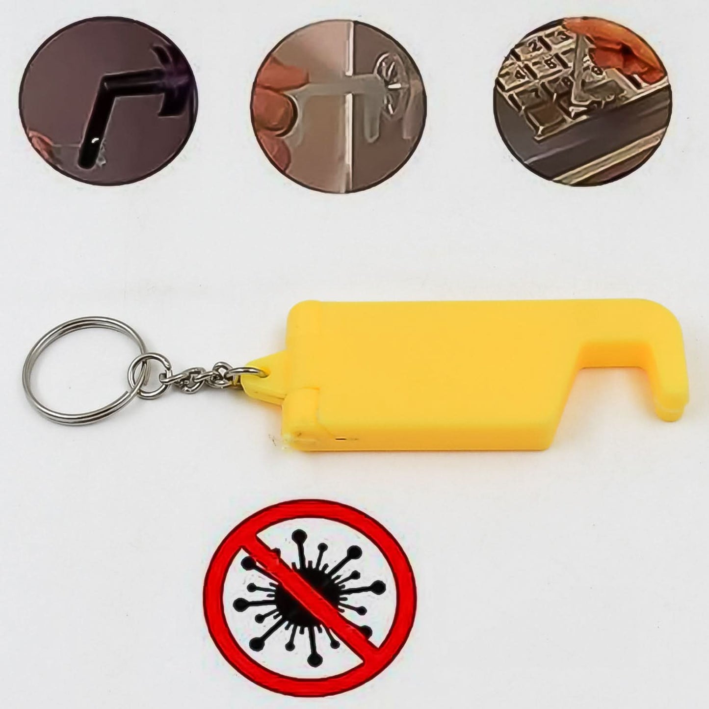2-in-1 Plastic Keychain with Mobile Phone Stand & Cable Organizer  (100 Pcs Set )
