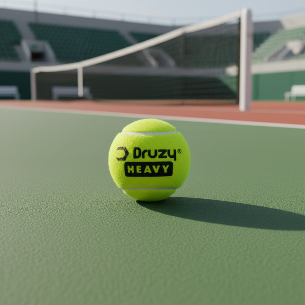 Druzy Heavy-Duty Rubber Tennis Cricket Ball with Druzy Texture HalfPe - FW -TPT