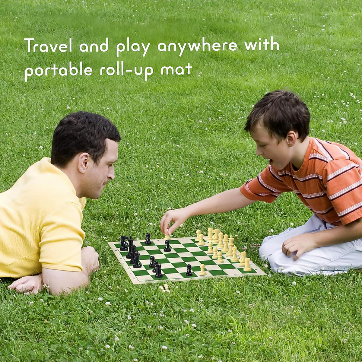 Small Premium Portable Chess Set Plastic Chess Pieces (1 Set  / 34x34 Cm)