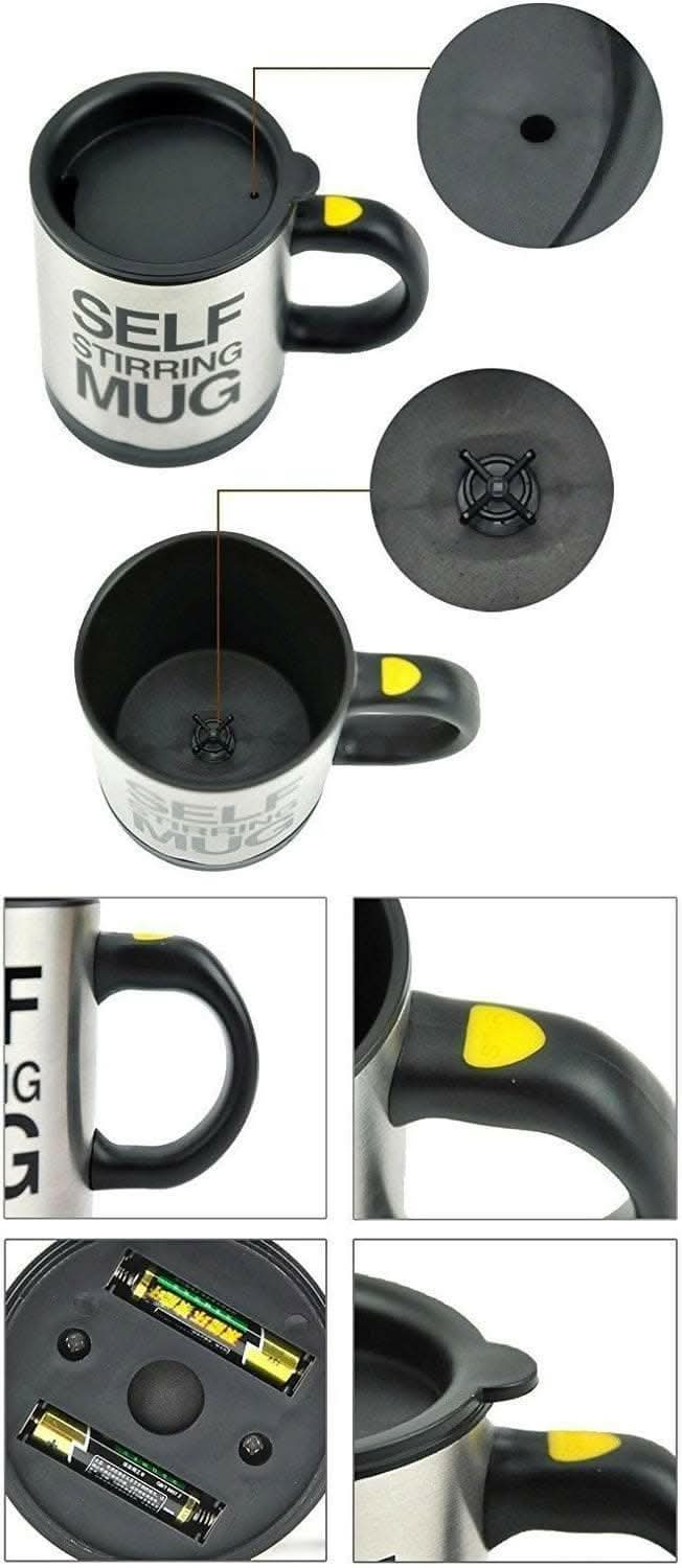 Automatic Electric Lazy Self Stirring Mug (390 ml) - HalfPe