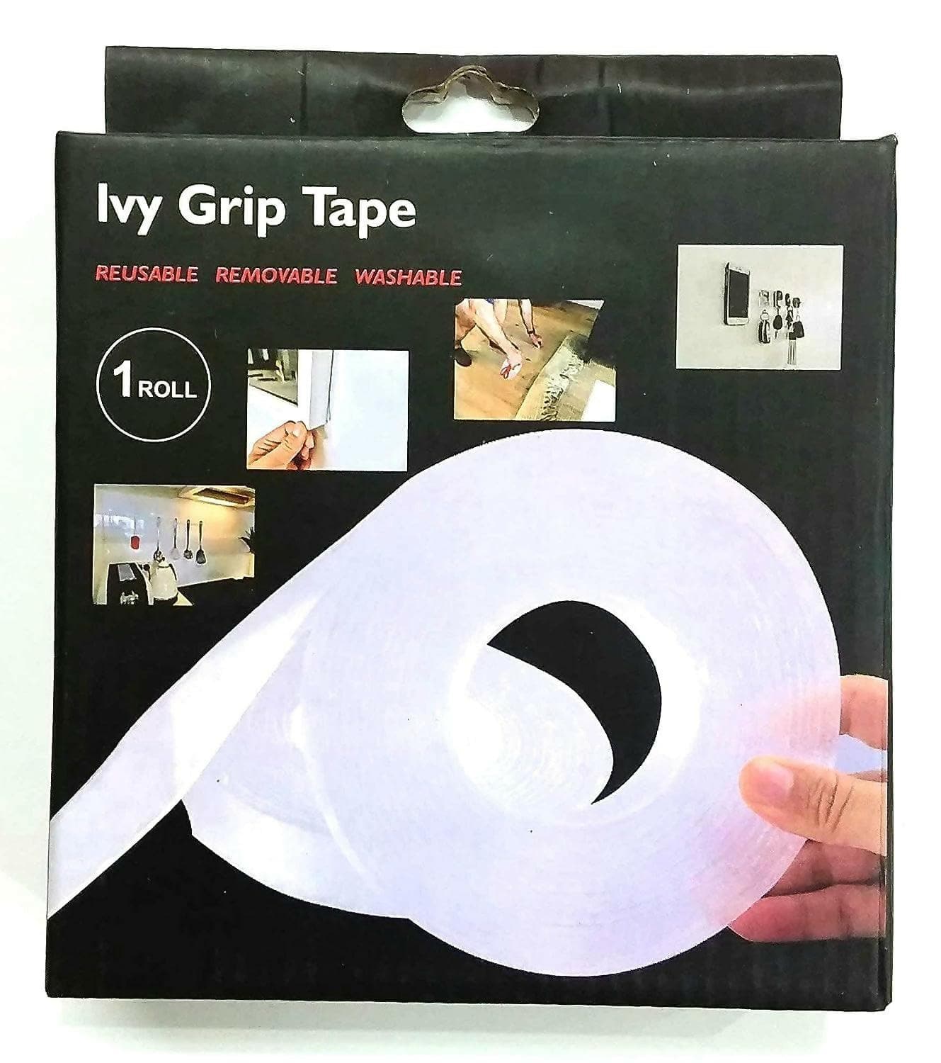 Nano Double Sided Ivy Grip Tape Heavy Duty Transparent Adhesive Tape Grip Tape (White) - HalfPe