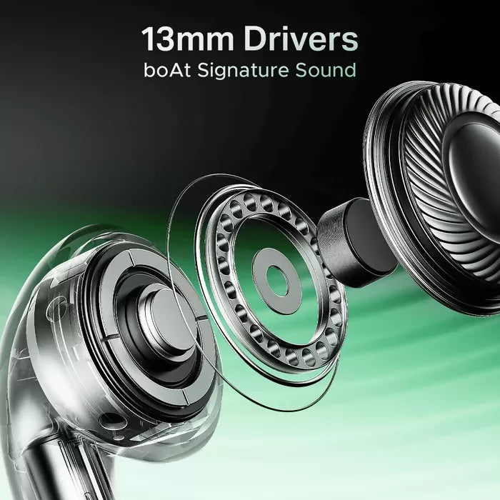 boAt Airdopes 101v2 ,Stream Ad Free Music via App Support, Bluetooth & TWS Ear Buds Wireless Earphones with mic (Multicolor)