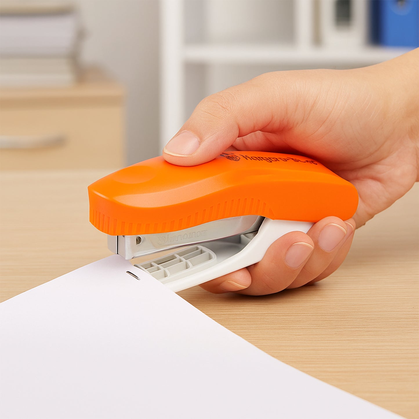 Kangaro Trendy 35 Stapler – Compact Office & School Desk Stapler with Comfortable Grip and Heavy-Duty Performance (1 Pc)