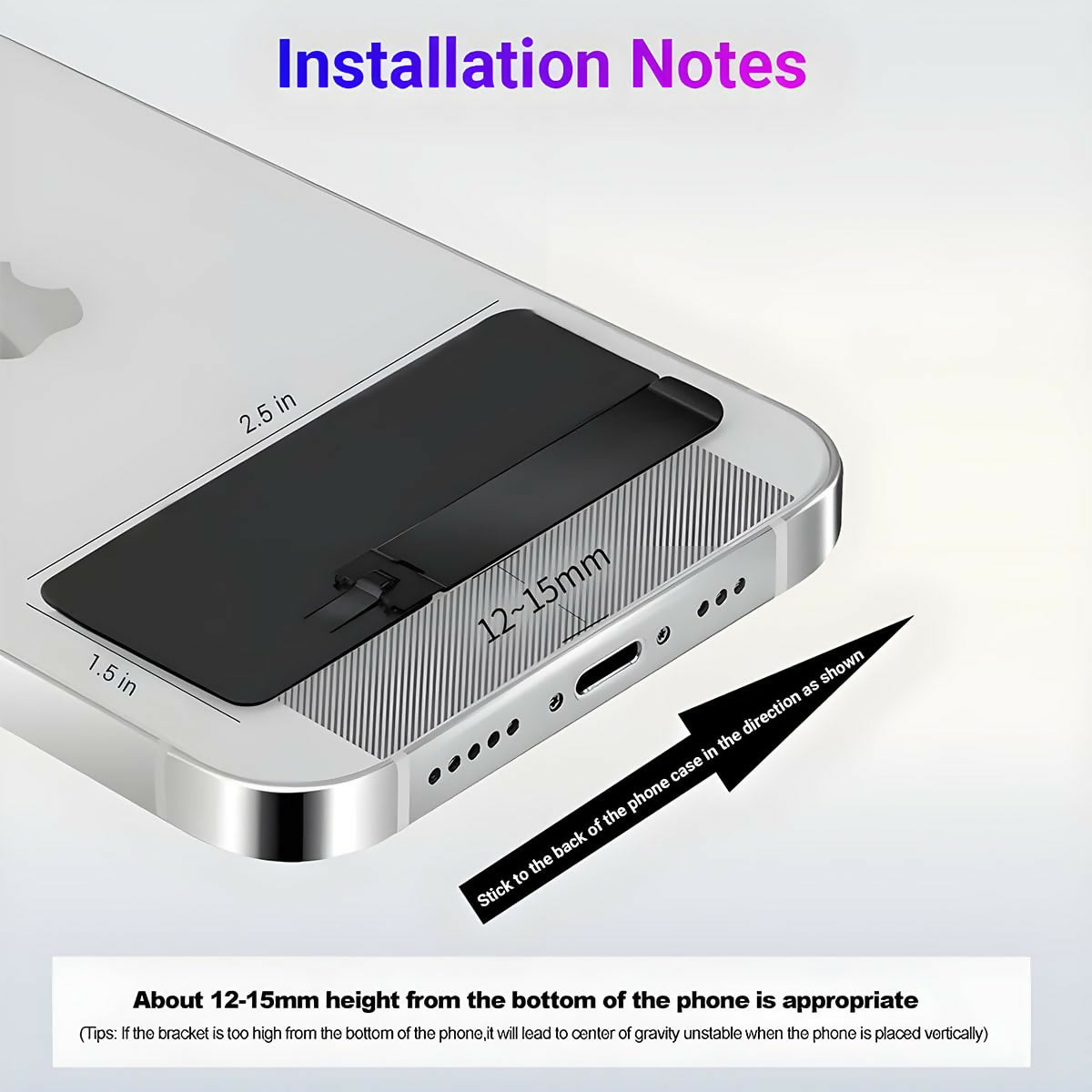 Multi-Angle Phone Stand Universal Mobile Holder for Vertical & Horizontal Use (1 Pack)