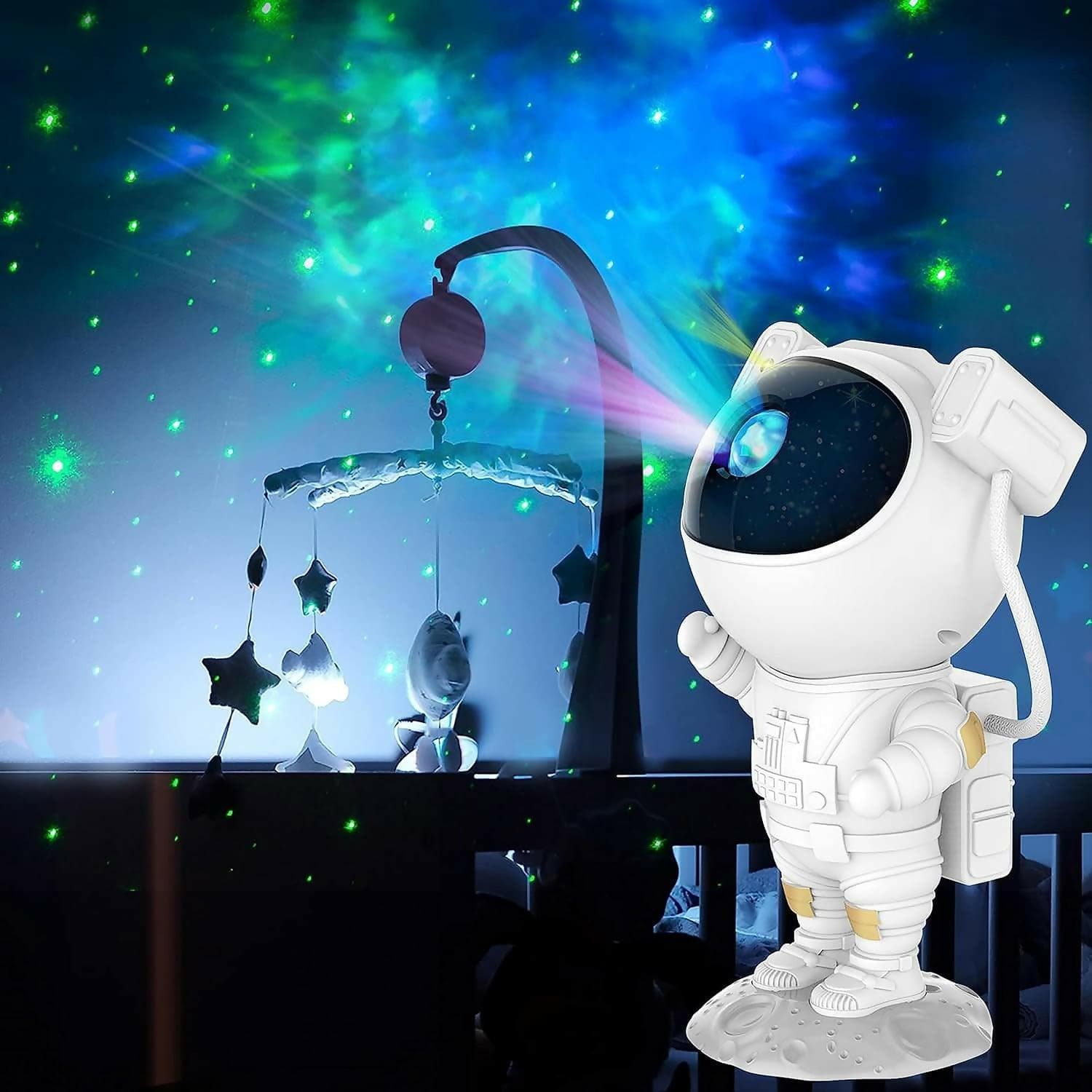 Astronaut Projector Lamp Galaxy Projection LED Night Light Cartoon Spaceman Table Lamp - HalfPe