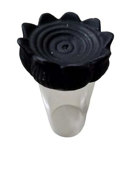 Lotus Backflow Incense Burner with Ganesha Idol – Spiritual Home Decore