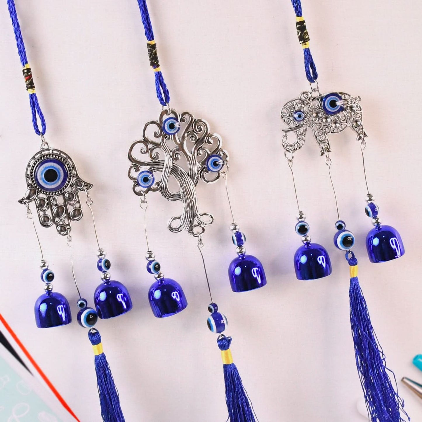 Metal Evil Eye Wind Chime Bells (Mix Design  1 Pc)