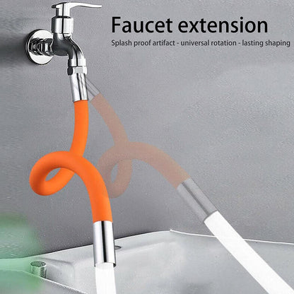 Flexible Water Tap Extender Universal Foaming Extension Tube With Connector 360 Free Bending Faucet Extender Adjustable Sink Drain Extension (18cm)