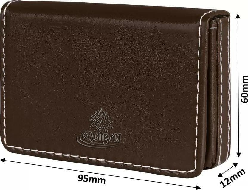 Sagiron Men Black Trendy Tan Genuine Leather Wallet (95*12*60 cm,MultiColour) - HalfPe