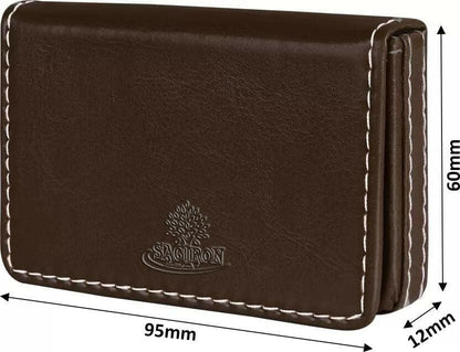 Sagiron Men Black Trendy Tan Genuine Leather Wallet (95*12*60 cm,MultiColour) - HalfPe