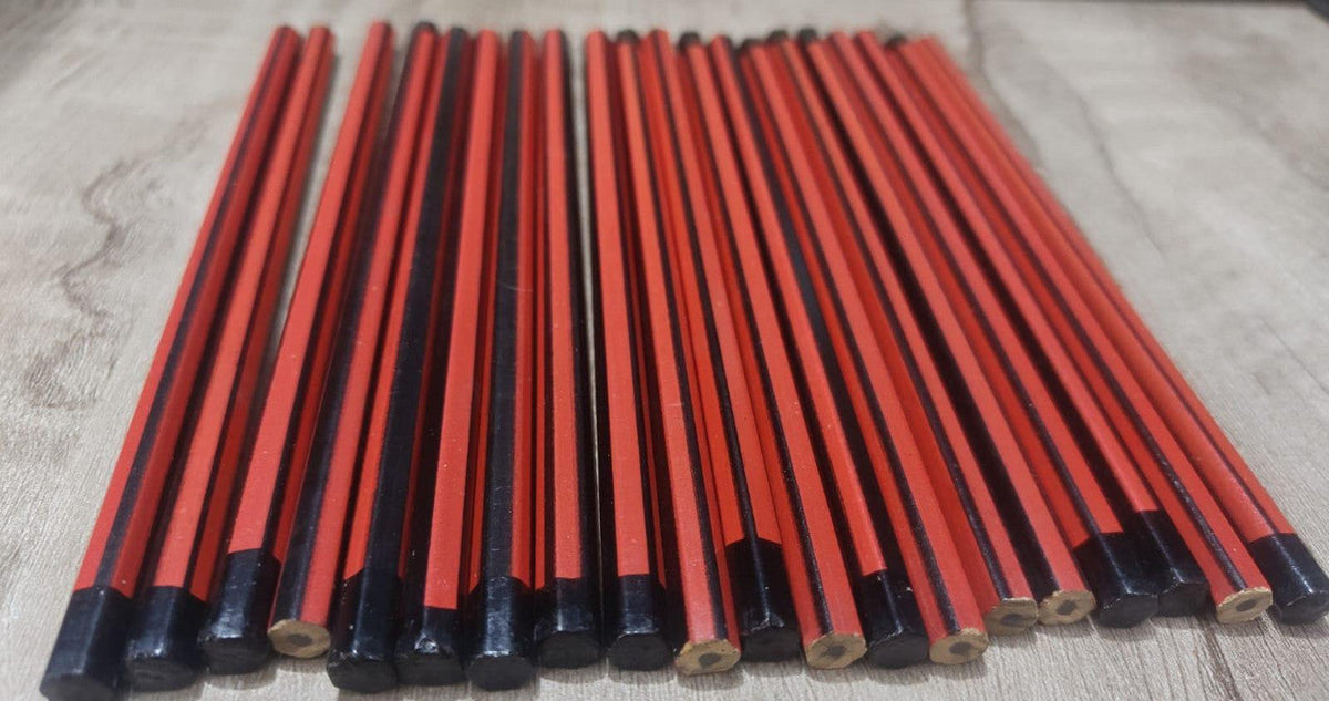 S4U Super Dark Graphite Pencil Jar – 100 Pencils (Red & Black) – image 3