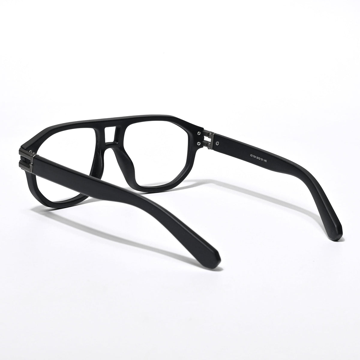 Shadow Matte Black Wayfarer Eyeglasses for Men and Women - angled view (image 5)