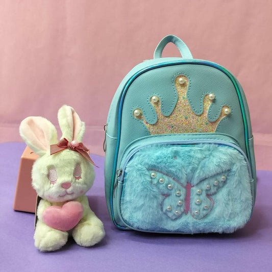 Cute And Adorable Crown Mini Backpack (Multicolour) - HalfPe