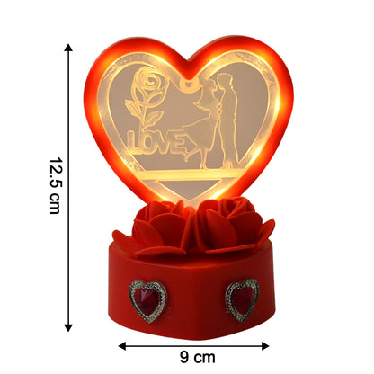 Heart-shaped Love Couple Decorative Showpiece (1 Pc)