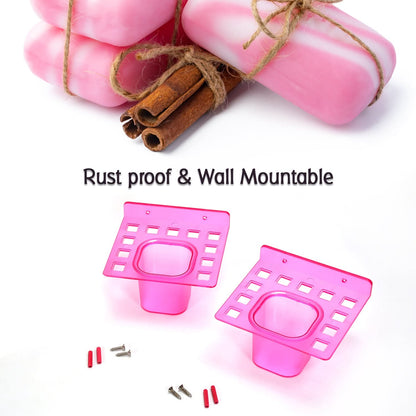 2-in-1 Toothbrush Holder & Tumbler Dish Set  (2 Pcs)