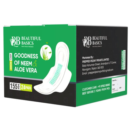 Ultra Thin Sanitary Pads with Neem & Aloe Vera – 24 Pcs
