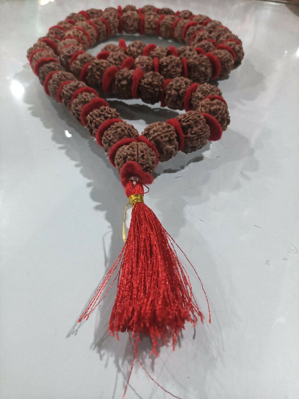 Rudraksha Kantha Mala 54 Beads – Natural Sacred Bead Short Mala for Prayer & Daily Wear