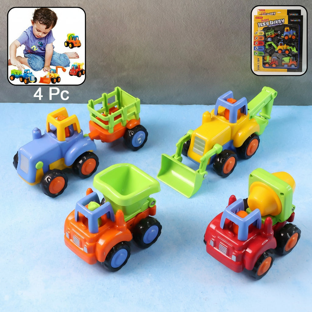 Funwoods Construction Vehicle Toy Set For Kids  (4 Pc)