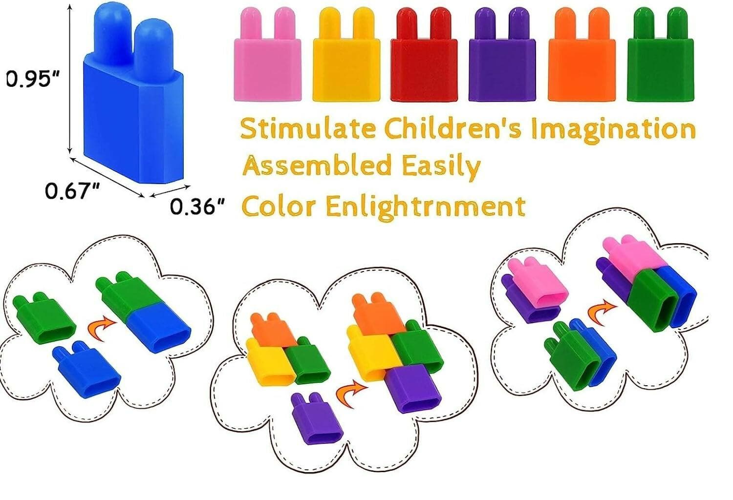 Humming Bird Bullet Building Blocks for Intelligent Kids Creative Bullets Blocks 250 Pcs (Multi Color) - HalfPe