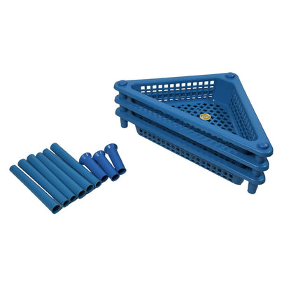 3-Tier Triangle Storage Rack Plastic Shelf for Kitchen & Bathroom