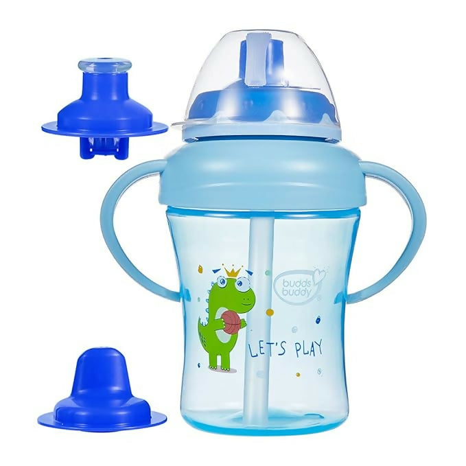 Buddsbuddy 3 stage baby training sipper set (210ml,blue)