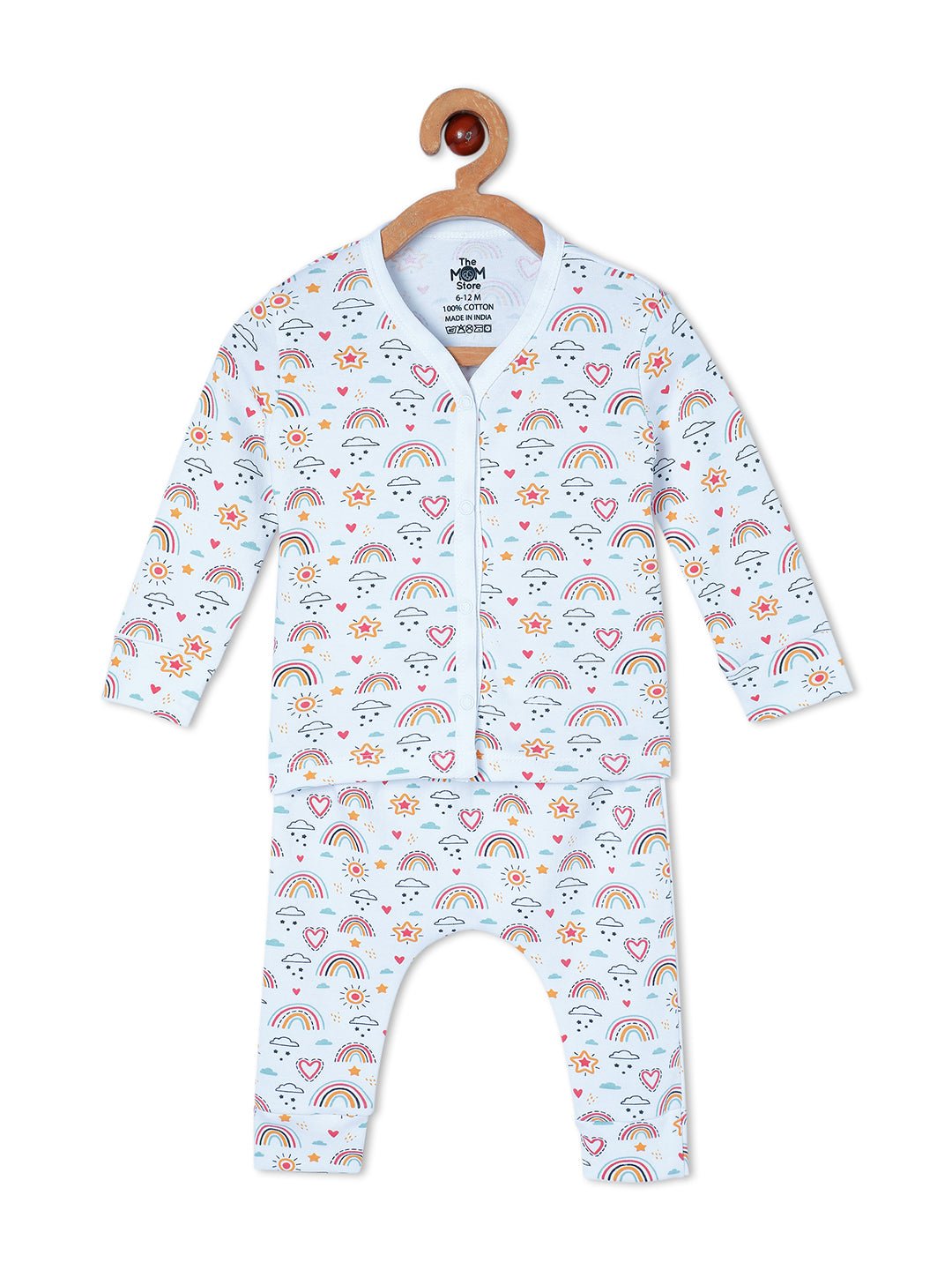 Rainbow Land Newborn and Infant Pajama Set