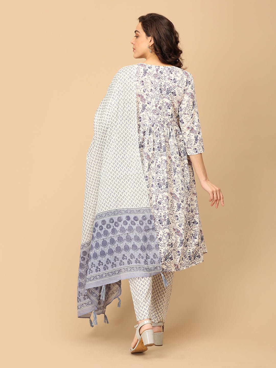 Rang - e - Ret Maternity and Nursing Kurta Set With Dupatta - MEW - SK - RNERT - S