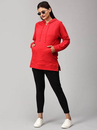 Red Riding Hood Maternity and Nursing Hoodie Sweatshirt - MAT-SD-REDHS-S