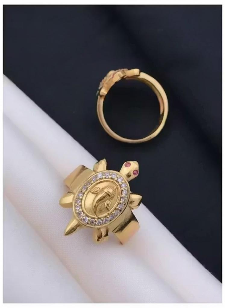 Men’s Gold-Plated Spiritual Signet Ring MAITRY ENTERPRISE