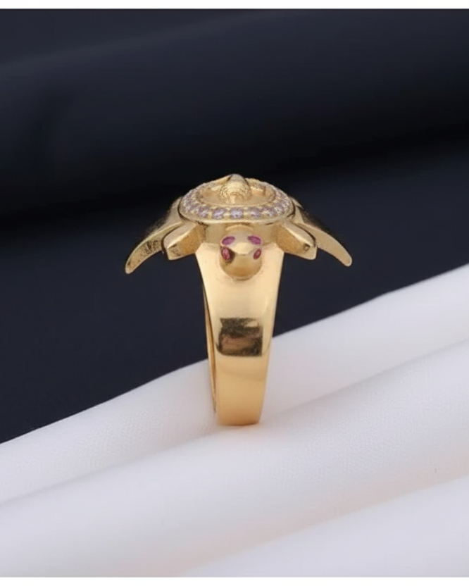 Men’s Gold-Plated Spiritual Signet Ring MAITRY ENTERPRISE