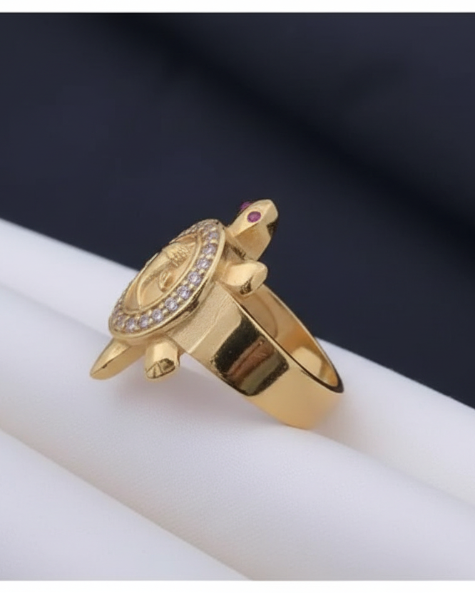 Men’s Gold-Plated Spiritual Signet Ring MAITRY ENTERPRISE