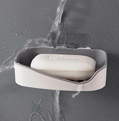 Wall Mounted Self-Adhesive Plastic Soap Dish Holder - HalfPe