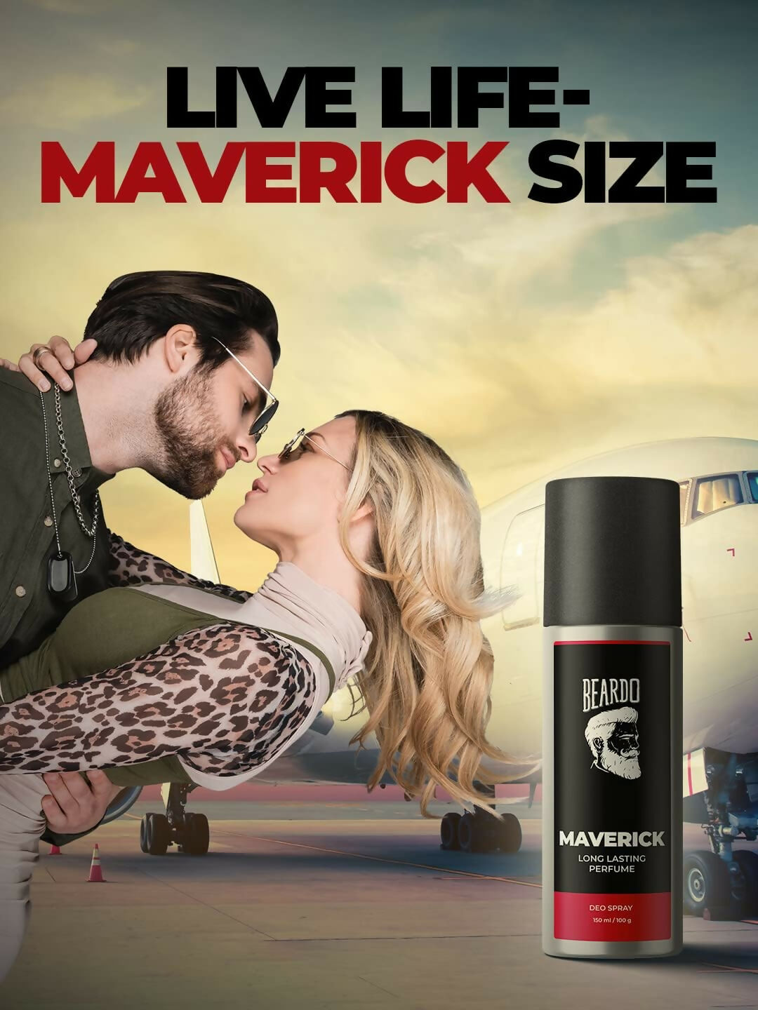 Beardo Perfume Body Spray for men - MAVERICK, 150ml Oriental Leather Woody Fresh Deo For Men Long Lasting Deodorant for Men Gift Men's Fragrance Christmas gift for men Gift For Friends Gift for Men