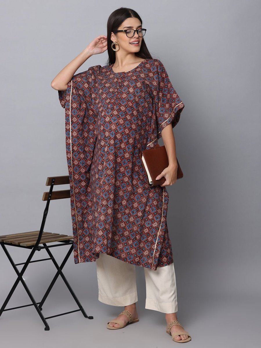 Rudra Maternity and Nursing Kaftan Kurta Set - MEW-RDRPS-S