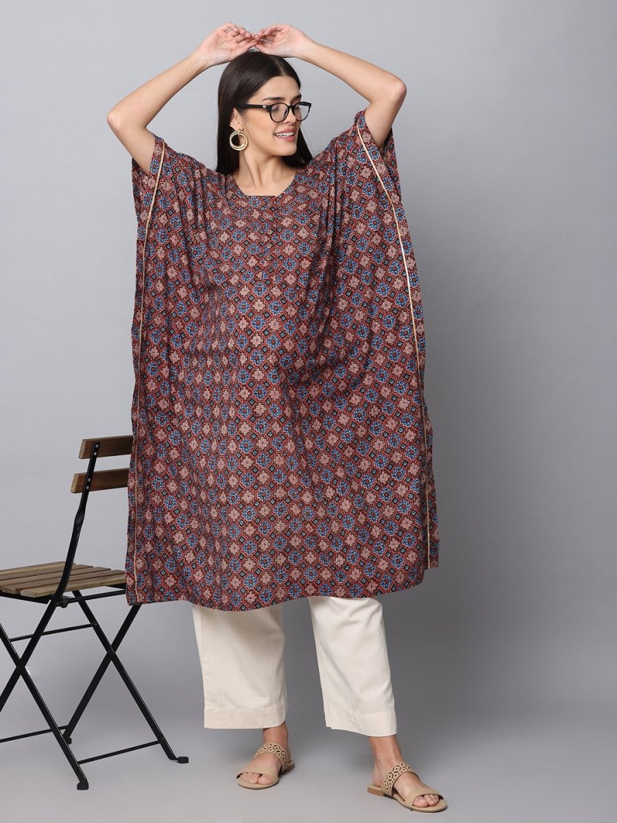 Rudra Maternity and Nursing Kaftan Kurta Set - MEW-RDRPS-S