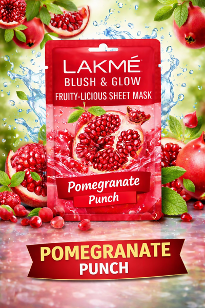 LAKME Blush & Glow FRUITY-LICIOUS SHEET MASK (Pack of 2) HalfPe - FW -TPT