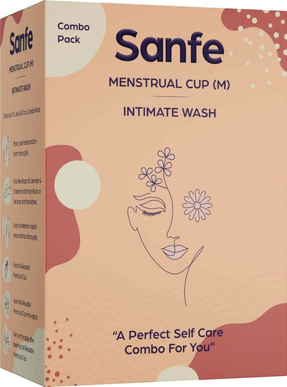 A Perfect Self-Care Combo(Sanfe Small Menstrual Cup + Intimate Wash 100 Ml)