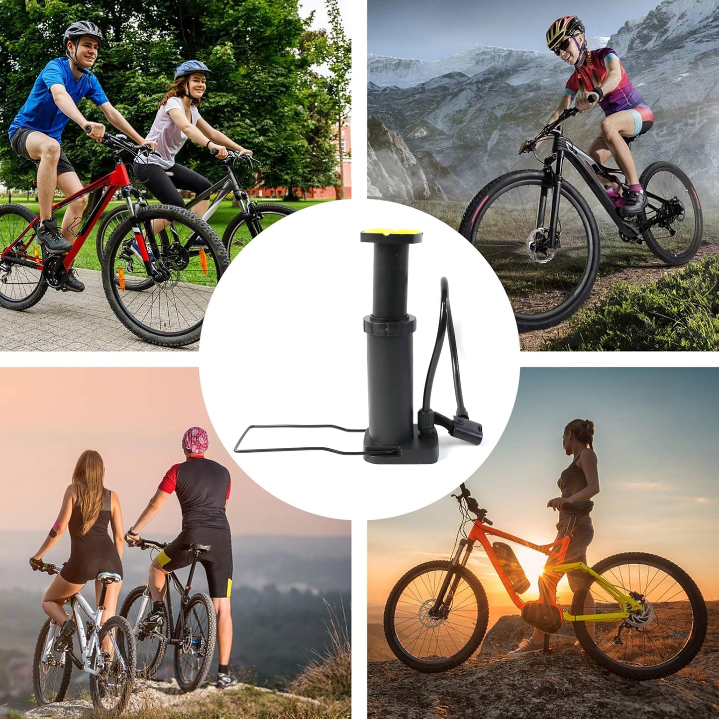 Mini Foot Pedal Air Pump  for Car, Bike, and Sports Equipment (1 Pc)