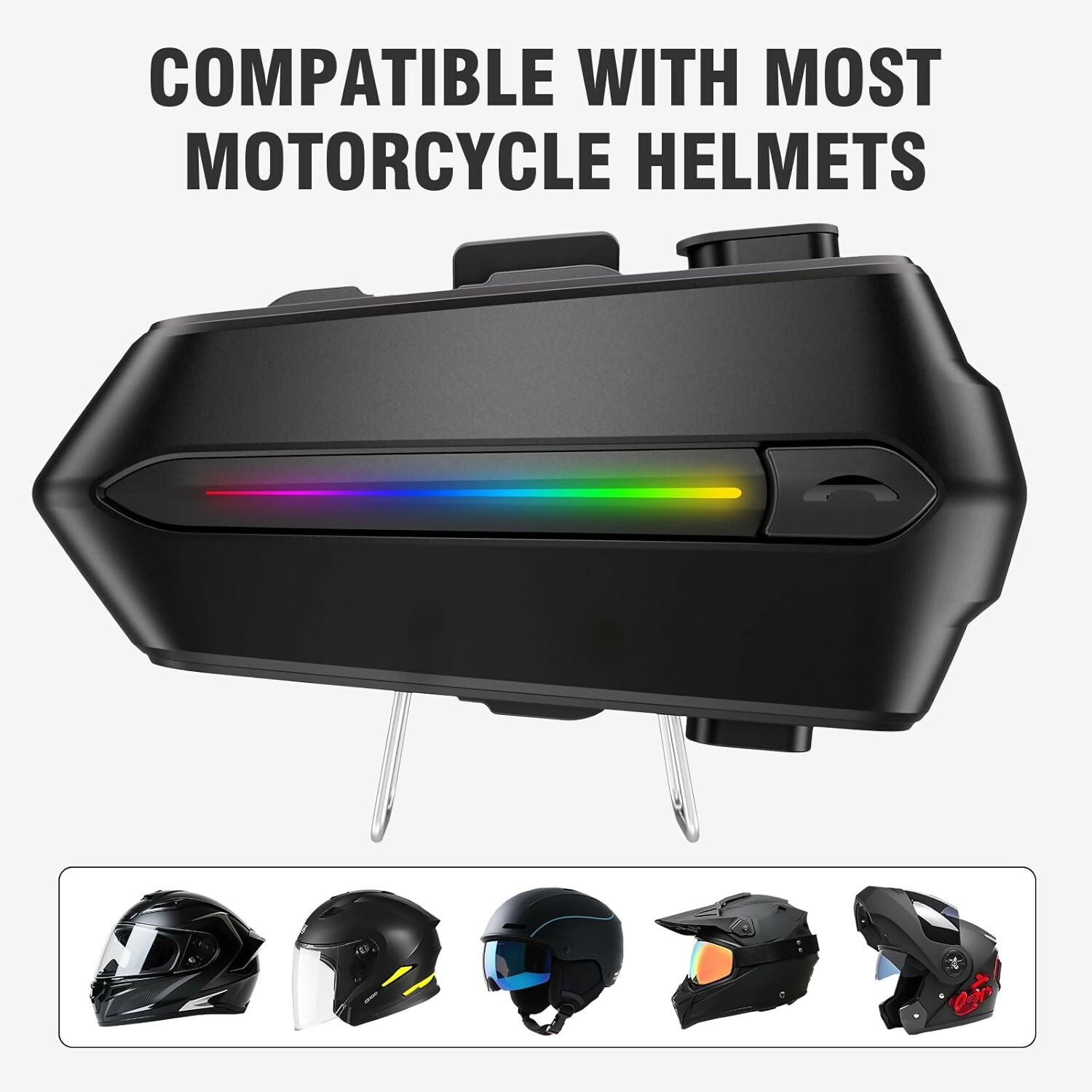 EDYELL C5S Bluetooth Helmet Headset – 50MM Speakers, 800mAh Battery, IP67 Waterproof Motorcycle Intercom JPS PRODUCTS (ACHSA)